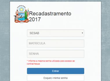  Prazo para recadastramento de servidores da Sesab encerra em 13 de agosto