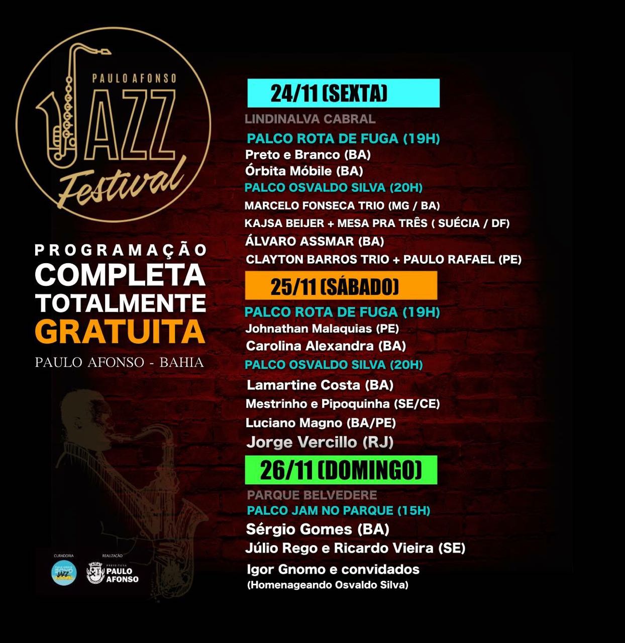  Contagem regressiva para o 2º Paulo Afonso Jazz Festival