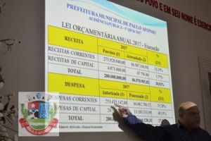  Prefeitura presta contas do 3º quadrimestre de 2017, no plenário da Câmara Municipal