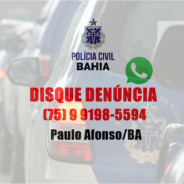  Disque o Zap Denúncia, da Polícia Civil de Paulo Afonso