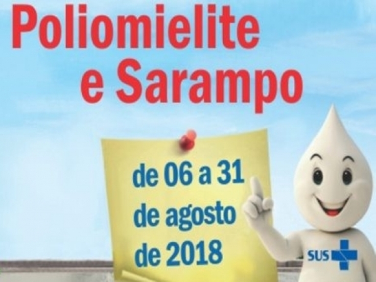  Dia D da Vacinação contra a pólio e sarampo acontece neste sábado (18)