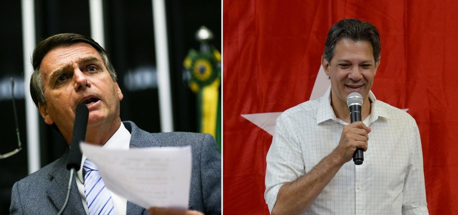  Ibope: Bolsonaro aparece com 57%; Haddad tem 43%