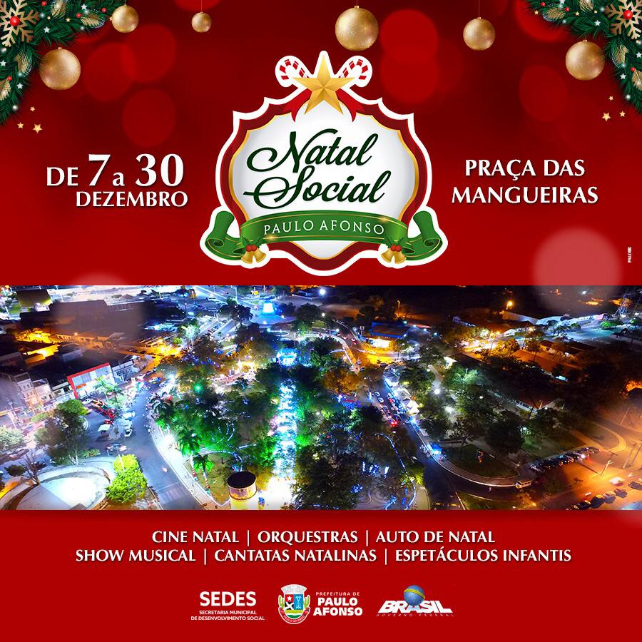  Festa natalina na Praça das Mangueiras começa dia 7 de dezembro, com a chegada do Papai e da Mamãe Noel