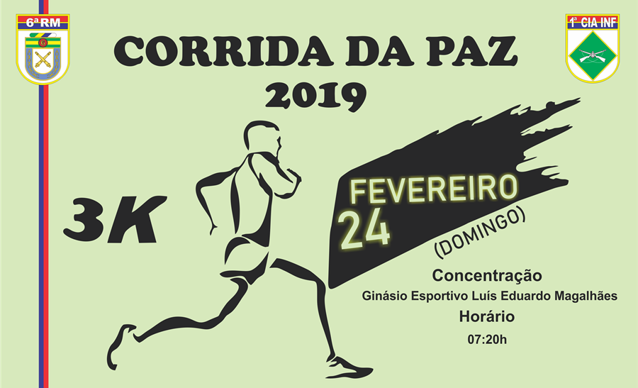  1ª Companhia de Infantaria realizará à Corrida da Paz 2019 em Paulo Afonso