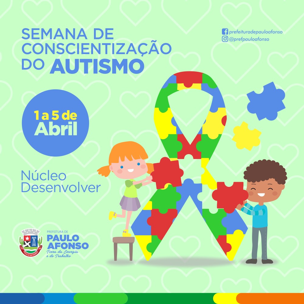  Semana de Conscientização do Autismo. Hoje tem caminhada pelas principais ruas do centro da cidade