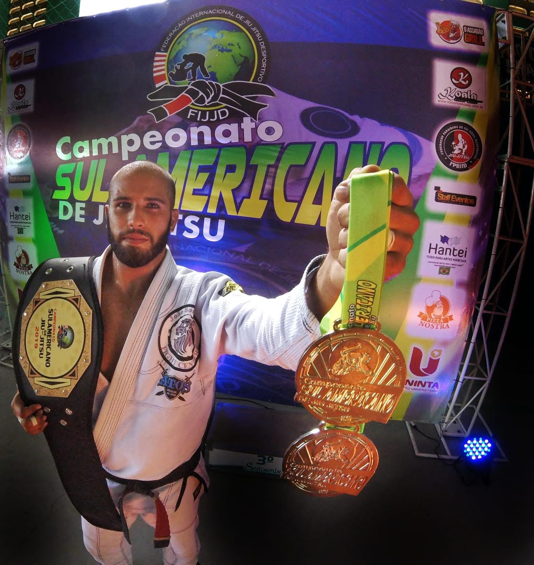  João Bosco Júnior conquista Cinturão em Campeonato Sul-Americano de Jiu-Jitsu