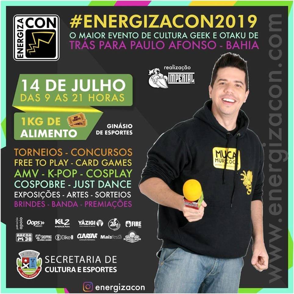  Energiza-Con: encontro de cultura Geek e Otaku acontece em Paulo Afonso neste domingo (14)