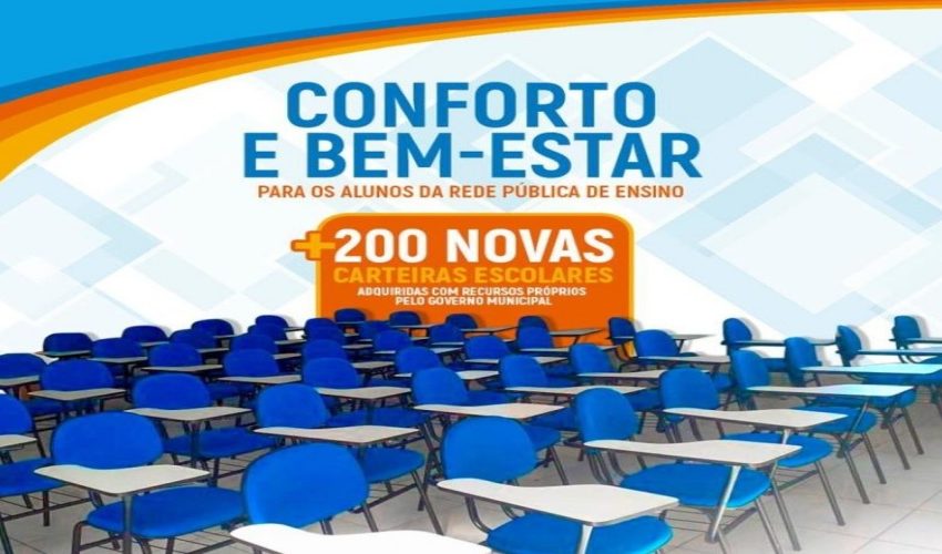  Prefeitura de Glória adquire 200 novas carteiras escolares pra rede municipal