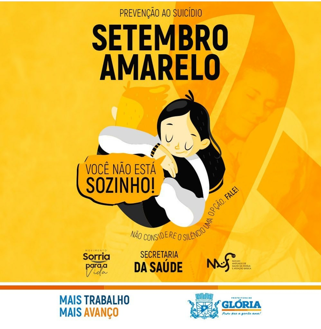  Prefeitura de Glória realiza movimento “Sorria Para a Vida”, durante o Setembro Amarelo