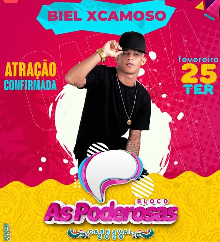  MC Biel XCamoso é a segunda atração confirmada do Bloco as Poderosas no BTN