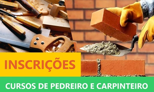  Sedes abre Inscrições para cursos gratuitos de pedreiro e carpinteiro