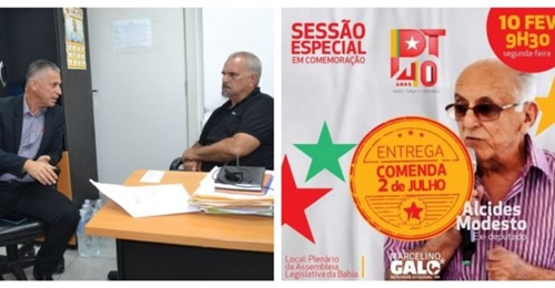  Luiz Neto vai participar na ALBA das Comemorações do Aniversário do PT 40 Anos e da entrega da Comenda 02 de Julho a Alcides Modesto