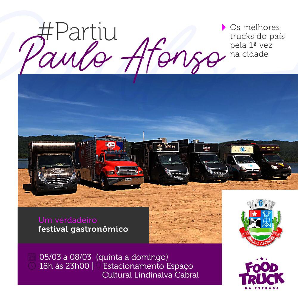  Até domingo, o festival ‘Food Truck na Estrada’ acontece em Paulo Afonso