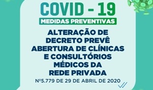  Prefeitura permite a abertura de clinicas e consultórios médicos da rede privada