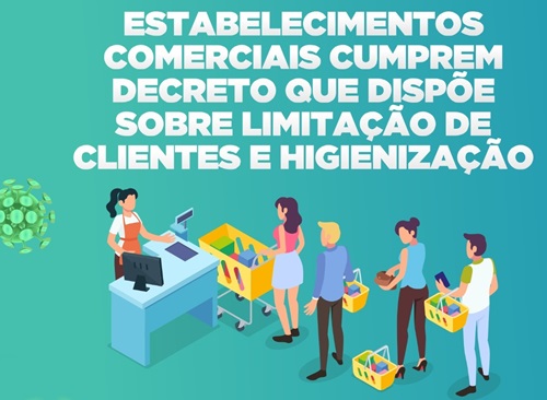  Decreto dispõe sobre limitação de clientes em supermercados, higienização e desinfecção do ambiente