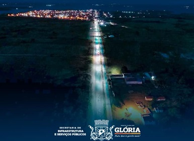  Programa Alumiá melhora a qualidade da iluminação pública na entrada da cidade de Glória-BA