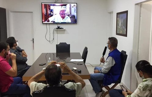  Covid-19: Prefeito Luiz de Deus realiza videoconferência com secretários municipais