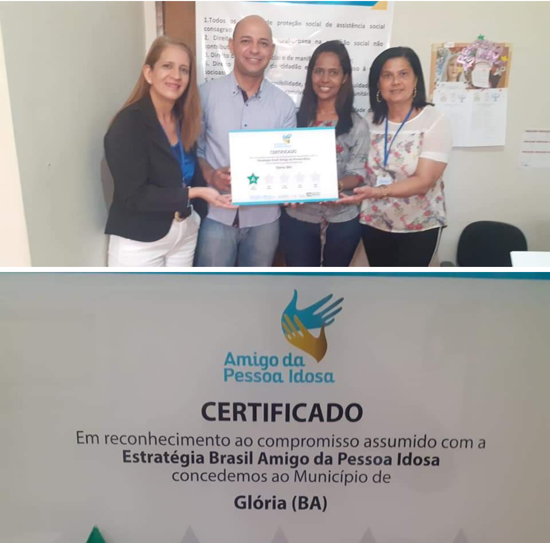 Glória Ba Município Recebeu O Certificado “estratégia Brasil Amigo Da Pessoa Idosa” Pa 4567