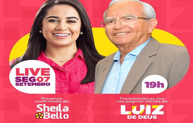  Sheila Bello participa de live com Luiz de Deus