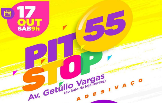  Sábado é dia de #Adesivaço55 e #PitStop55 a partir das 9h