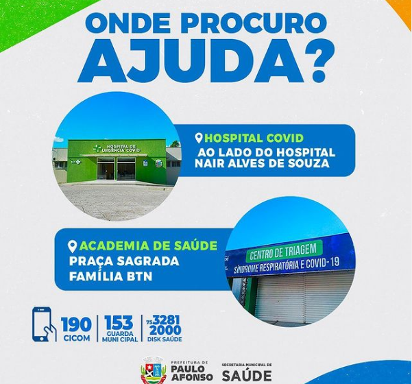  Está suspeito para COVID? Saiba onde procurar ajuda!