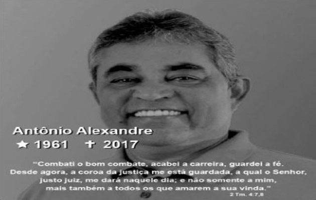  Nesta segunda-feira, 14, completam três anos da morte do vereador Antônio Alexandre