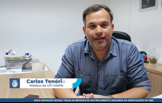  Dr. Carlos Tenório, adverte que os profissionais de saúde estão exaustos e a população deve colaborar