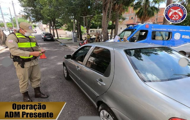  20º BPM realiza Operação Administração Presente em diversos pontos da cidade