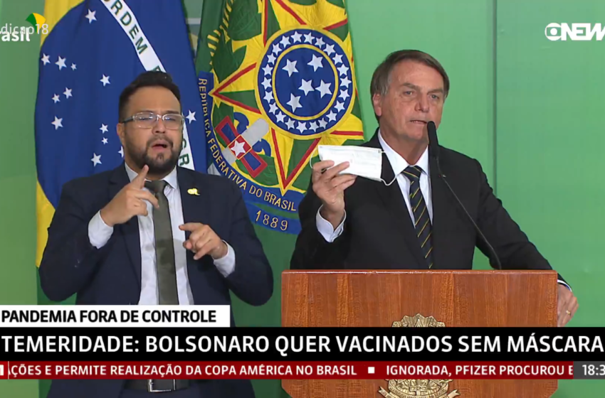  Bolsonaro quer desobrigar uso de máscara por vacinados; para especialistas, é uma temeridade