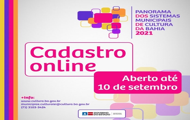  SecultBA lança cadastro online do Panorama dos Sistemas Municipais de Cultura