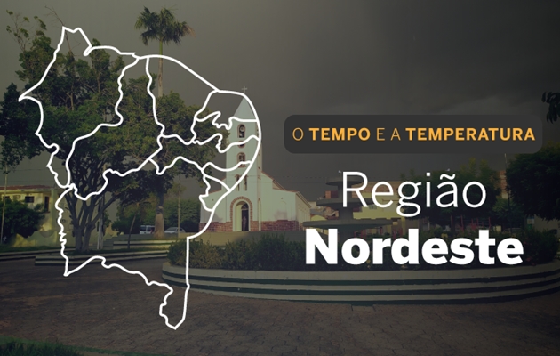  O TEMPO E A TEMPERATURA: Chuva se espalha pelo Nordeste neste sábado (24)