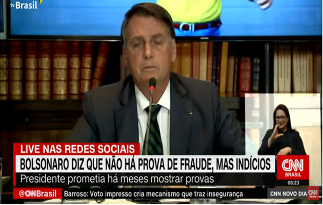  Bolsonaro não apresenta provas sobre fraude eleitoral