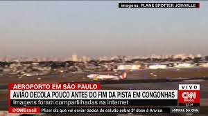  Avião decola pouco antes do fim da pista em Congonhas | JORNAL DA CNN