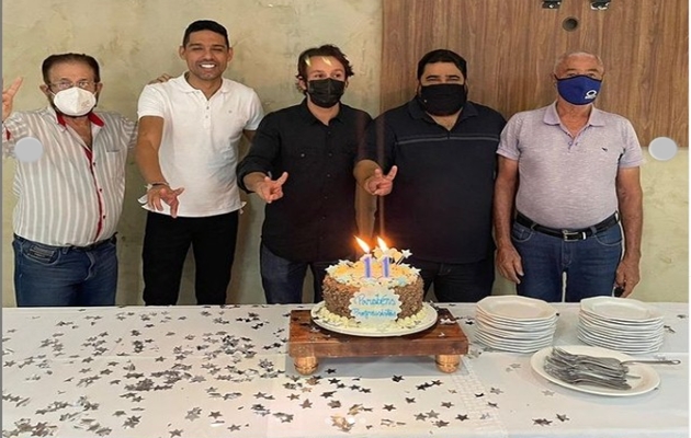  Mário Jr comemora seu aniversário e dos amigos, Raimundo Caíres e Zezinho do INSS