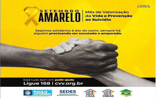  “Setembro Amarelo”, campanha marca o mês de setembro como dedicado à prevenção ao suicídio