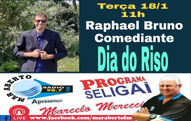  Raphael Bruno participa do programa Se Liga, exibido na rádio Mar Aberto FM