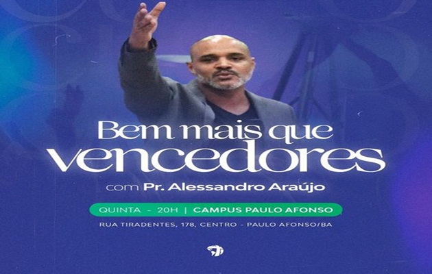  Hoje, te encontramos no Culto Bem mais que vencedores, às 20h!