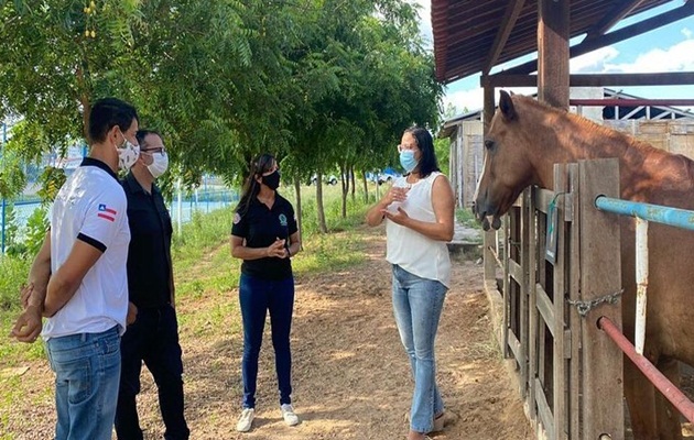  Secretaria de Saúde retoma parceria com 20º BPM do projeto de equoterapia para crianças especiais