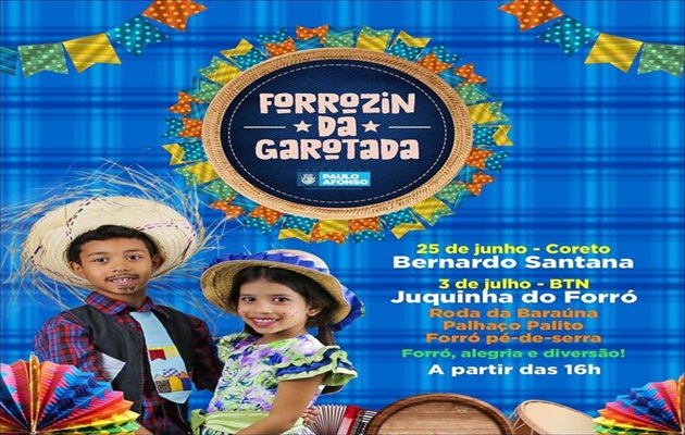  Programação especial nos festejos juninos, com o Forrozin da Garotada