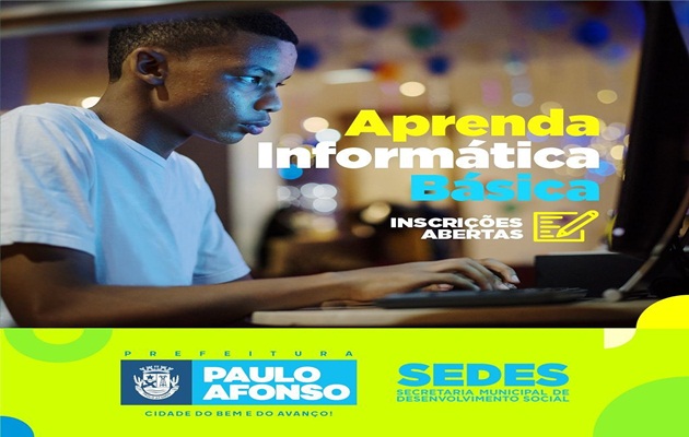  Secretaria de Desenvolvimento Social oferece curso de Informática Básica para jovens