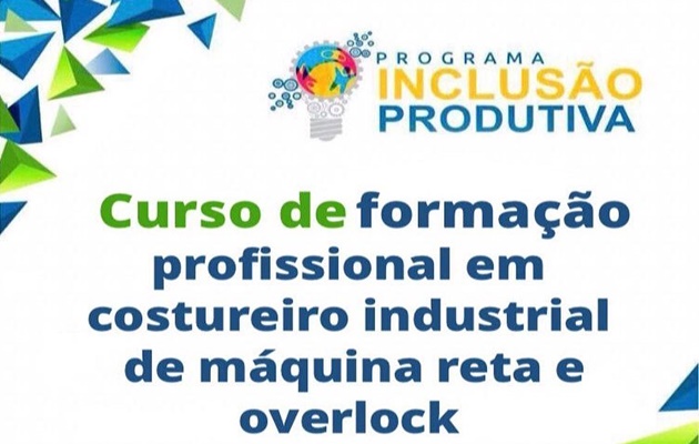  Sedes abre inscrições para curso de formação profissional em costureiro industrial de máquina reta e overlock.