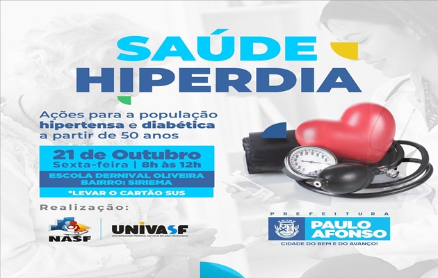  Projeto Saúde Hiperdia, do Nasf/ Atenção Básica e Univasf, atende população hipertensa e diabética