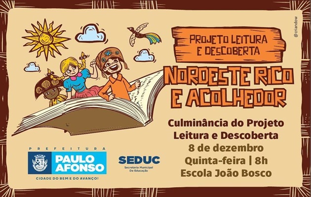  Projeto “Leitura e Descoberta: Viaje Nessa Ideia”, nesta quinta(8) na Escola João Bosco