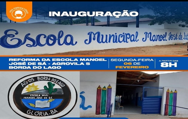  Ampliação e requalificação da Escola Municipal Manoel José de Sá – Agrovila 5 – Borda do Lago