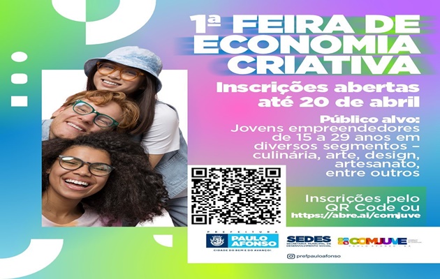  Conselho Municipal da Juventude abre inscrições para 1ª Feira de Economia Criativa