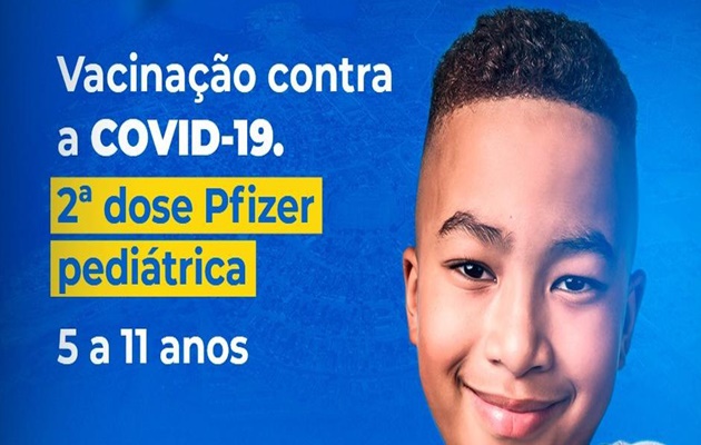  Vacinação da 2ª dose Pfizer pediátrica contra Covid-19