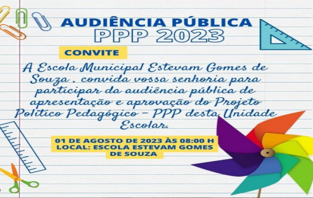  Secretaria de Educação realiza Audiência Pública da Escola Municipal Estevam Gomes de Souza