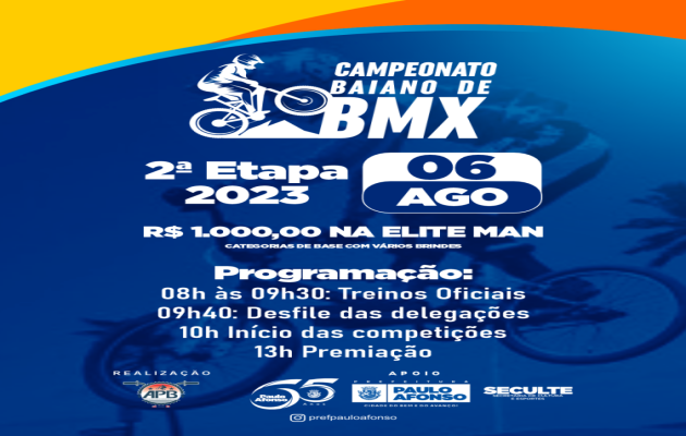  Paulo Afonso sedia dois campeonatos BMX neste sábado (5) e domingo (6)