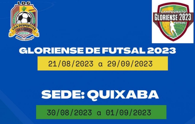  Três jogos darão sequência essa semana ao Campeonato Gloriense de Futsal, no Ginásio Poliesportivo César Campos