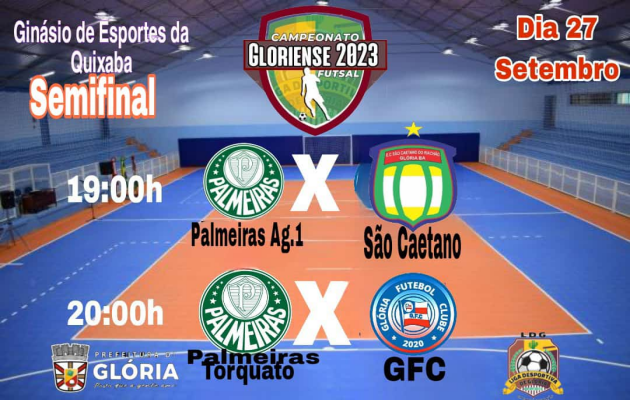  Final do 1º Campeonato Gloriense de Futsal será na sexta-feira, 29, na Quadra Poliesportiva na Praça da Juventude